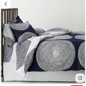 Marimekko Navy & White Duvet Cover, full/queen, sheet set, pillow cases, towels